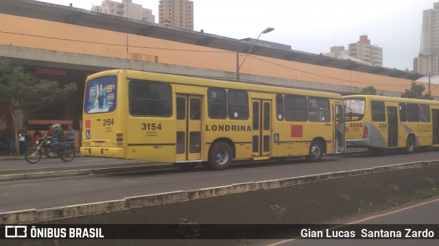 TCGL - Transportes Coletivos Grande Londrina 3154 na cidade de Londrina, Paraná, Brasil, por Gian Lucas  Santana Zardo. Número da foto: #6453604.