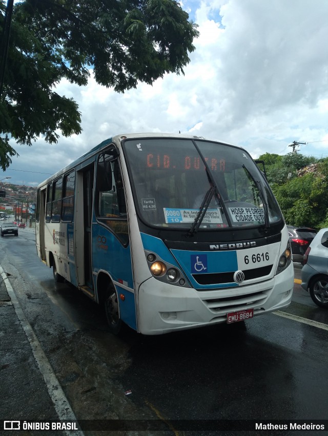 Transwolff Transportes e Turismo 6 6616 na cidade de São Paulo, São Paulo, Brasil, por Matheus Medeiros. ID da foto: 6455664.