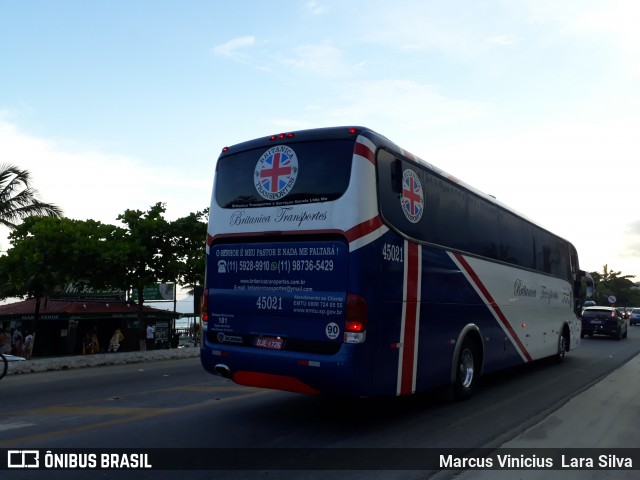 Británica Transportes 45021 na cidade de Ubatuba, São Paulo, Brasil, por Marcus Vinicius Lara Silva. Número da foto: #6461692.