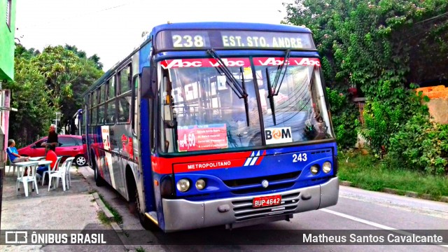 Auto Viação ABC 243 na cidade de São Bernardo do Campo, São Paulo, Brasil, por Matheus Santos Cavalcante. Número da foto: #6460520.