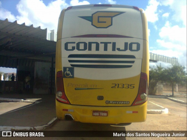 Empresa Gontijo de Transportes 21335 na cidade de Olindina, Bahia, Brasil, por Mario dos Santos Nogueira Junior. Número da foto: #6460687.