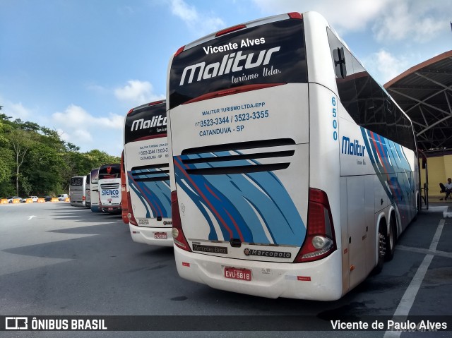 Malitur Turismo 6500 na cidade de Aparecida, São Paulo, Brasil, por Vicente de Paulo Alves. Número da foto: #6460941.