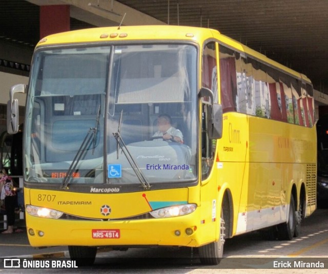 Viação Itapemirim 8707 na cidade de Belém, Pará, Brasil, por Erick Miranda. ID da foto: 6461719.