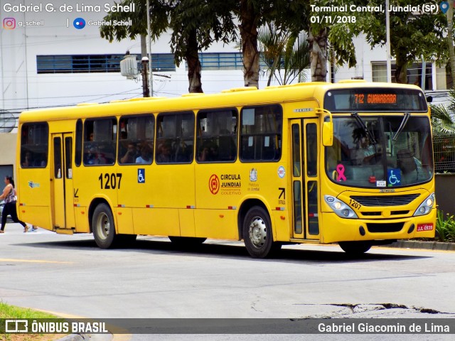 Viação Leme 1207 na cidade de Jundiaí, São Paulo, Brasil, por Gabriel Giacomin de Lima. Número da foto: #6461948.