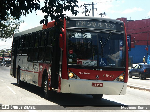 Express Transportes Urbanos Ltda 4 8176 na cidade de São Paulo, São Paulo, Brasil, por Matheus  Daniel. ID da foto: 6459850.