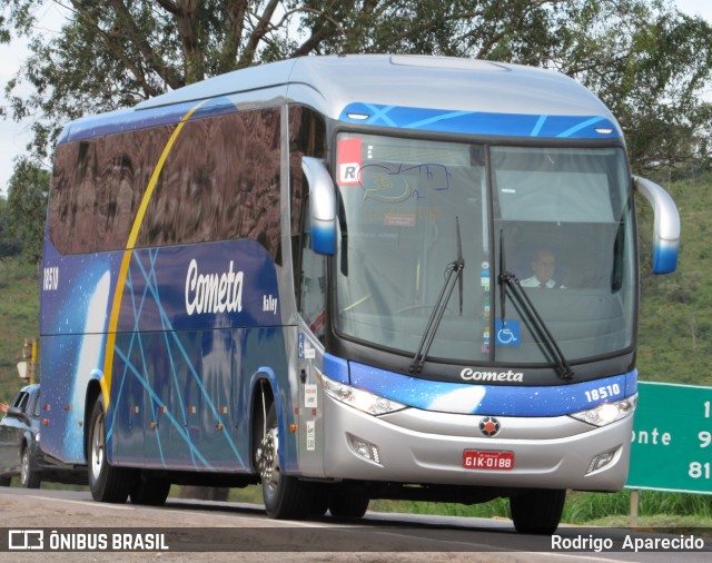 Viação Cometa 18510 na cidade de Conselheiro Lafaiete, Minas Gerais, Brasil, por Rodrigo  Aparecido. ID da foto: 6461964.