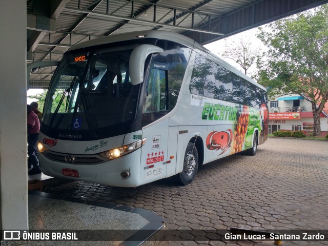 Eucatur - Empresa União Cascavel de Transportes e Turismo 4906 na cidade de Ji-Paraná, Rondônia, Brasil, por Gian Lucas  Santana Zardo. ID da foto: 6463041.