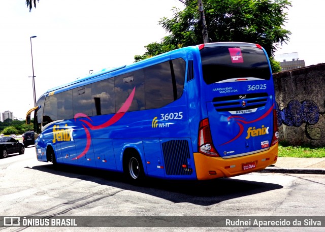 Rápido Expresso Fênix Viação 36025 na cidade de São Paulo, São Paulo, Brasil, por Rudnei Aparecido da Silva. ID da foto: 6464931.