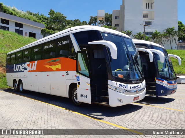 Unesul de Transportes 5554 na cidade de Florianópolis, Santa Catarina, Brasil, por Ruan Martinez. ID da foto: 6470127.