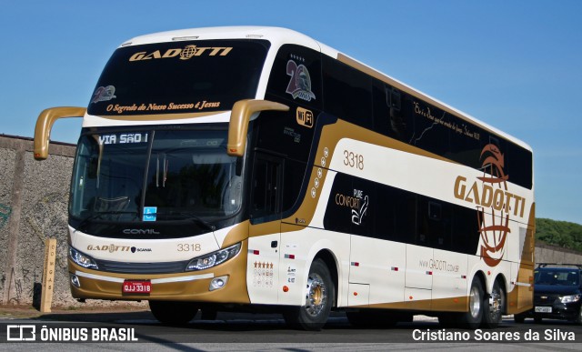 Auto Viação Gadotti 3318 na cidade de São Paulo, São Paulo, Brasil, por Cristiano Soares da Silva. ID da foto: 6406510.