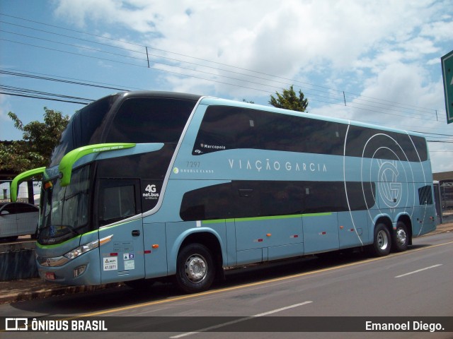 Viação Garcia 7297 na cidade de Apucarana, Paraná, Brasil, por Emanoel Diego.. ID da foto: 6405657.