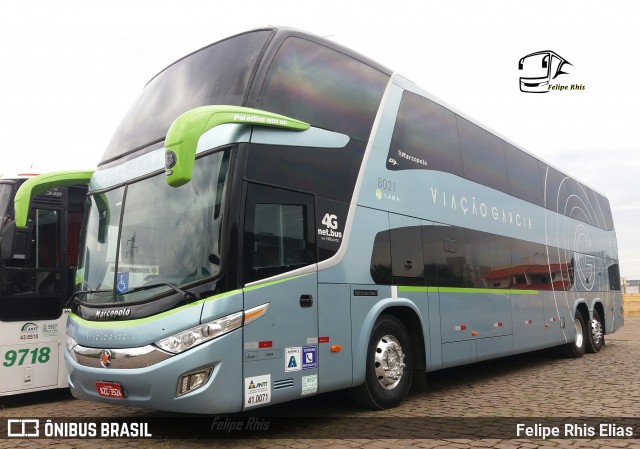 Viação Garcia 8021 na cidade de Campo Mourão, Paraná, Brasil, por Felipe Rhis Elias. Número da foto: #6405523.