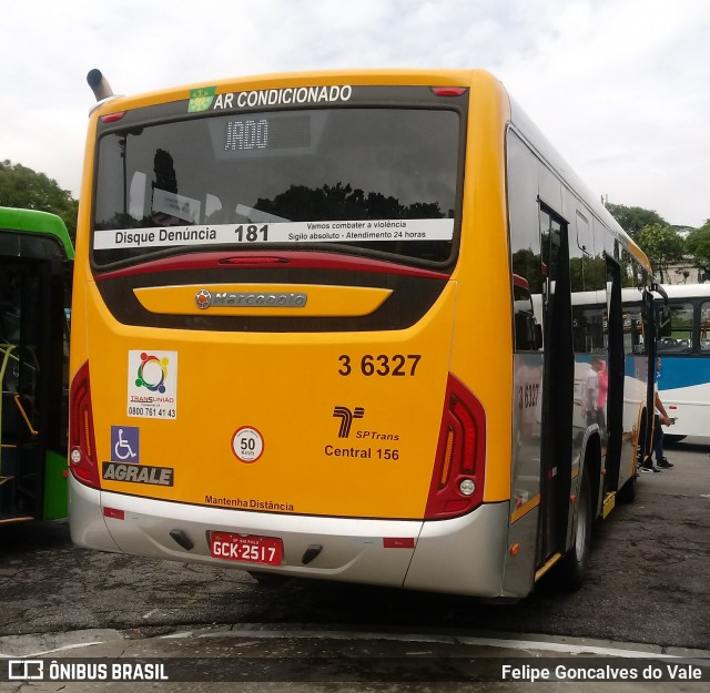 Transunião Transportes 3 6327 na cidade de São Paulo, São Paulo, Brasil, por Felipe Goncalves do Vale. Número da foto: #6406345.