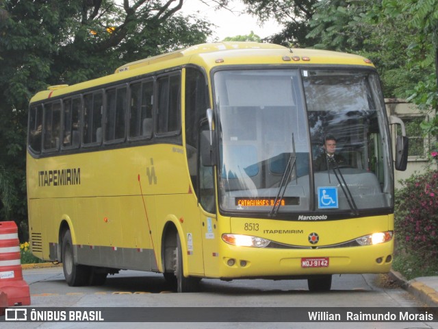 Viação Itapemirim 8513 na cidade de São Paulo, São Paulo, Brasil, por Willian Raimundo Morais. ID da foto: 6406790.