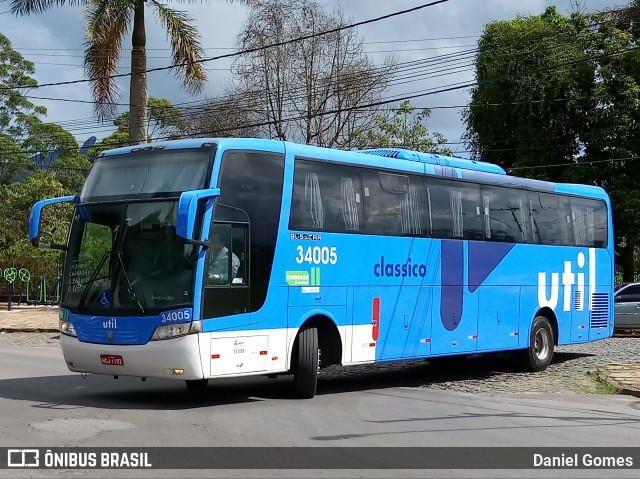 UTIL - União Transporte Interestadual de Luxo 34005 na cidade de Ouro Preto, Minas Gerais, Brasil, por Daniel Gomes. ID da foto: 6404445.