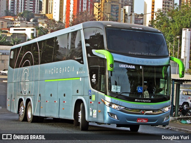 Viação Garcia 8431 na cidade de Ribeirão Preto, São Paulo, Brasil, por Douglas Yuri. Número da foto: #6472329.