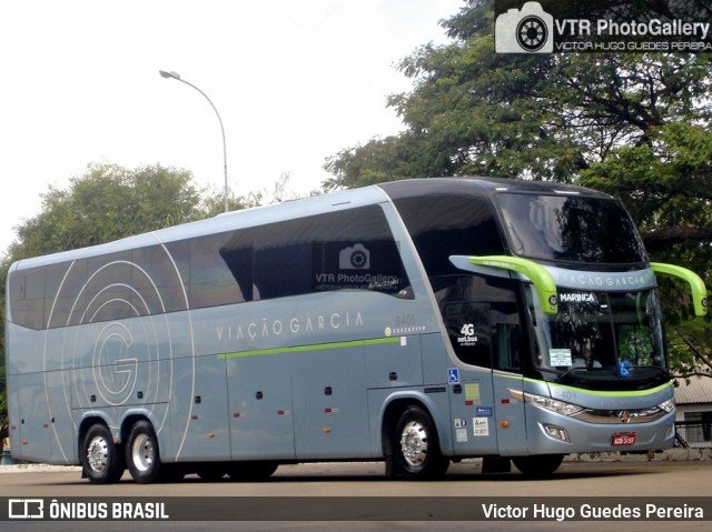 Viação Garcia 8401 na cidade de Maringá, Paraná, Brasil, por Victor Hugo Guedes Pereira. Número da foto: #6472932.