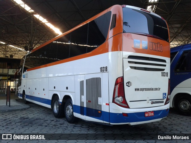 Expresso União 10318 na cidade de Vitória, Espírito Santo, Brasil, por Danilo Moraes. Número da foto: #6473659.