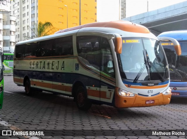 Viação Sertaneja 670 na cidade de Belo Horizonte, Minas Gerais, Brasil, por Matheus Rocha. Número da foto: #6473480.
