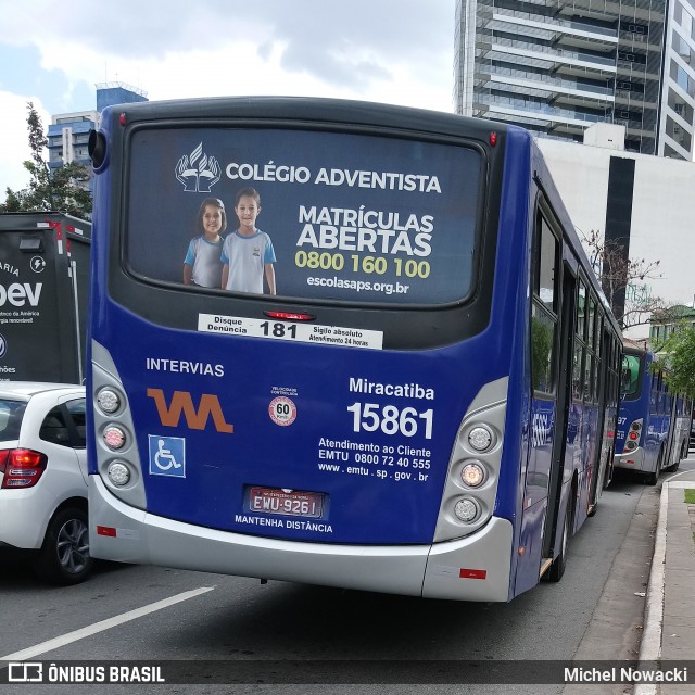 Viação Miracatiba 15.861 na cidade de São Paulo, São Paulo, Brasil, por Michel Nowacki. Número da foto: #6476489.