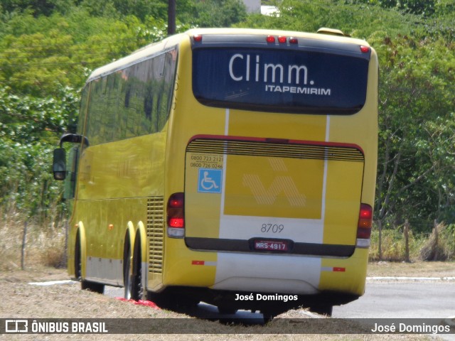 Viação Itapemirim 8709 na cidade de Aracaju, Sergipe, Brasil, por José Domingos. ID da foto: 6409008.