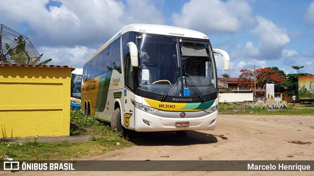 Empresa Gontijo de Transportes 18390 na cidade de Nova Viçosa, Bahia, Brasil, por Marcelo Henrique. Número da foto: #6408201.