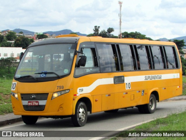 Transporte Suplementar de Belo Horizonte 759 na cidade de Belo Horizonte, Minas Gerais, Brasil, por Adão Raimundo Marcelino. ID da foto: 6414608.