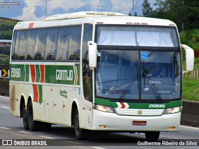 Empresa Gontijo de Transportes 20190 na cidade de Três Corações, Minas Gerais, Brasil, por Guilherme Ribeiro da Silva. ID da foto: 6411714.