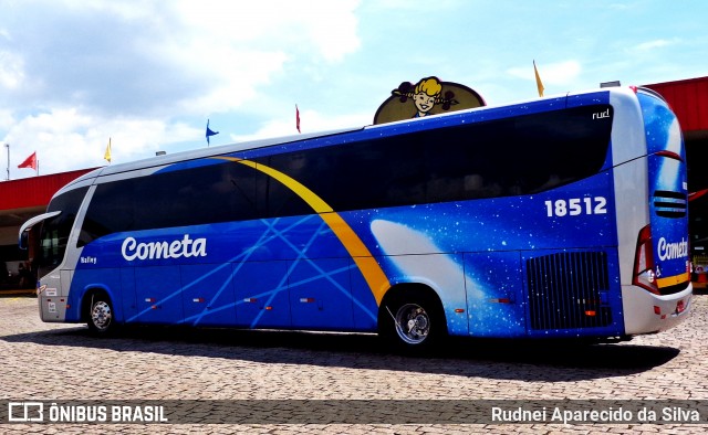 Viação Cometa 18512 na cidade de Limeira, São Paulo, Brasil, por Rudnei Aparecido da Silva. Número da foto: #6414152.