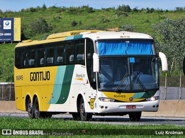 Empresa Gontijo de Transportes 16045 na cidade de Aparecida, São Paulo, Brasil, por Luiz Krolman. ID da foto: 6417401.