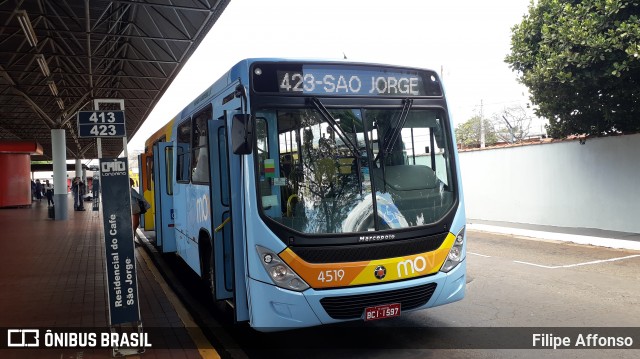 TCGL - Transportes Coletivos Grande Londrina 4519 na cidade de Londrina, Paraná, Brasil, por Filipe Affonso. Número da foto: #6417767.