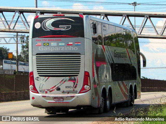 Gasparzinho Turismo 1190 na cidade de Belo Horizonte, Minas Gerais, Brasil, por Adão Raimundo Marcelino. ID da foto: 6417846.