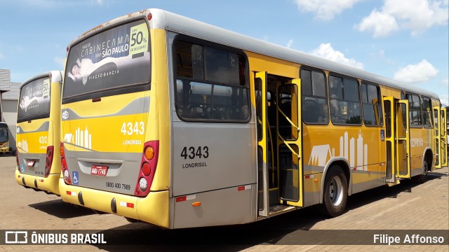 Londrisul Transportes Coletivos 4343 na cidade de Londrina, Paraná, Brasil, por Filipe Affonso. Número da foto: #6417440.