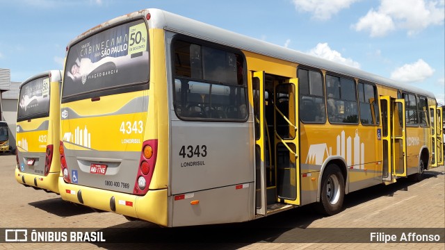 Londrisul Transportes Coletivos 4343 na cidade de Londrina, Paraná, Brasil, por Filipe Affonso. ID da foto: 6417440.