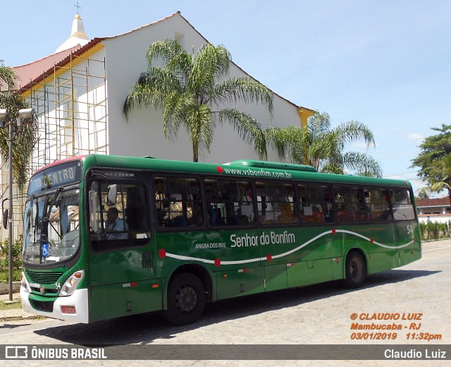 Viação Senhor do Bonfim 54 na cidade de Angra dos Reis, Rio de Janeiro, Brasil, por Claudio Luiz. ID da foto: 6416225.