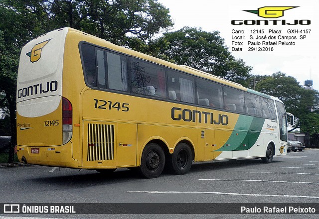 Empresa Gontijo de Transportes 12145 na cidade de São José dos Campos, São Paulo, Brasil, por Paulo Rafael Peixoto. ID da foto: 6417342.