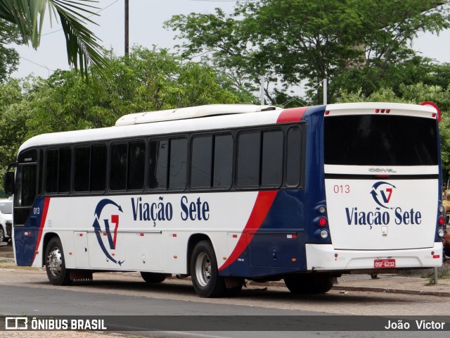 Viação Sete 013 na cidade de Teresina, Piauí, Brasil, por João Victor. ID da foto: 6416931.