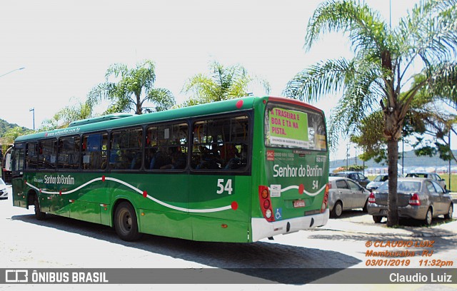 Viação Senhor do Bonfim 54 na cidade de Angra dos Reis, Rio de Janeiro, Brasil, por Claudio Luiz. ID da foto: 6416233.