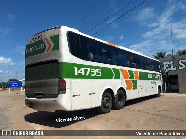 Empresa Gontijo de Transportes 14735 na cidade de Picos, Piauí, Brasil, por Vicente de Paulo Alves. Número da foto: #6418836.