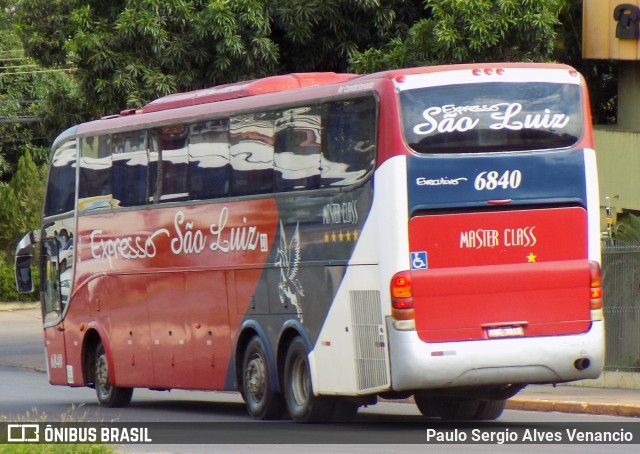 Expresso São Luiz 6840 na cidade de Cuiabá, Mato Grosso, Brasil, por Paulo Sergio Alves Venancio. ID da foto: 6419109.