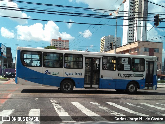 Transportes Águas Lindas BL-92203 na cidade de Belém, Pará, Brasil, por Carlos Jorge N.  de Castro. Número da foto: #6419966.