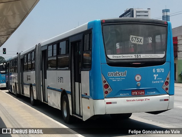 Viação Cidade Dutra 6 1870 na cidade de São Paulo, São Paulo, Brasil, por Felipe Goncalves do Vale. Número da foto: #6421595.