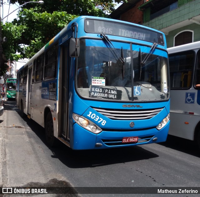 Concessionária Salvador Norte - CSN Transportes 10378 na cidade de Salvador, Bahia, Brasil, por Matheus Zeferino. Número da foto: #6426216.