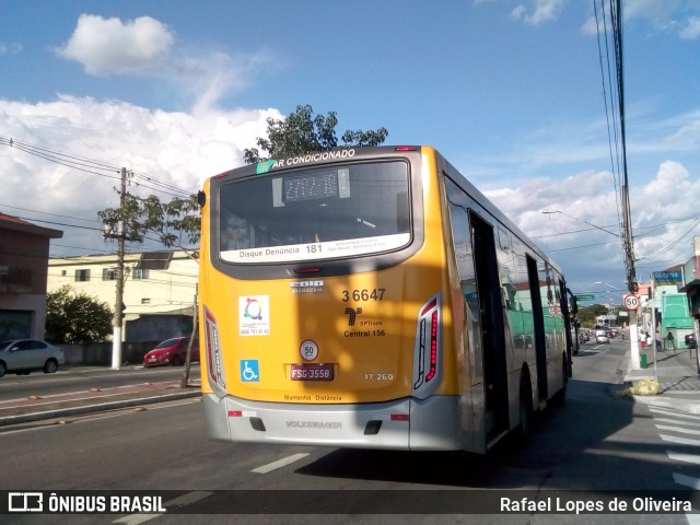 Transunião Transportes 3 6647 na cidade de São Paulo, São Paulo, Brasil, por Rafael Lopes de Oliveira. Número da foto: #6426781.