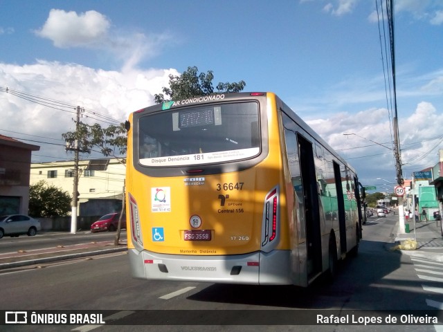 Transunião Transportes 3 6647 na cidade de São Paulo, São Paulo, Brasil, por Rafael Lopes de Oliveira. ID da foto: 6426781.