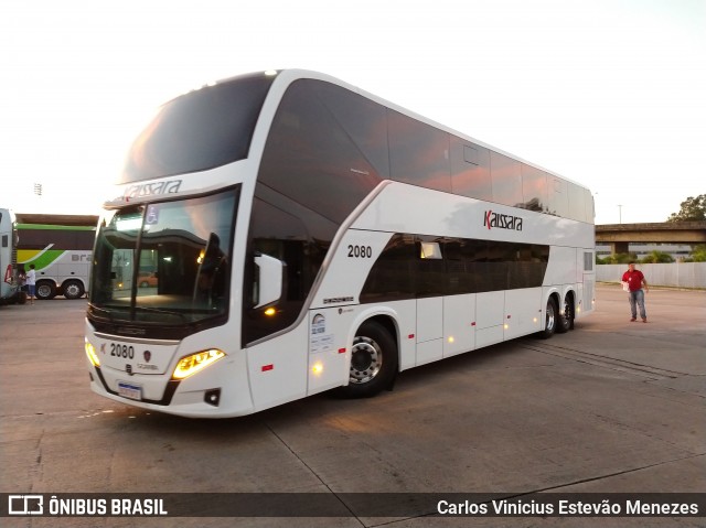 Kaissara - Viação Caiçara 2080 na cidade de Curitiba, Paraná, Brasil, por Carlos Vinicius Estevão Menezes. ID da foto: 6425837.