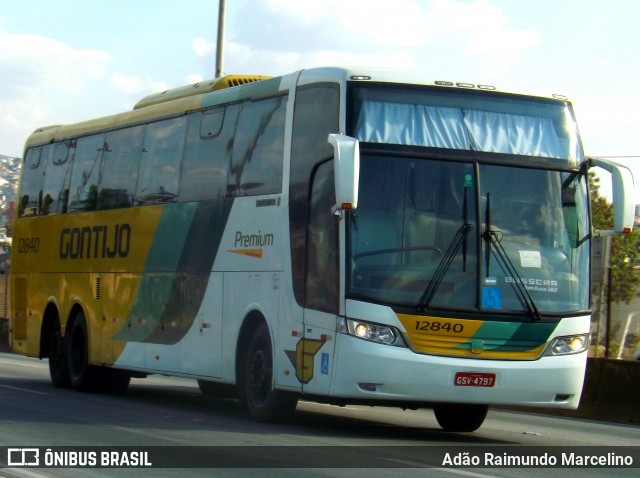 Empresa Gontijo de Transportes 12840 na cidade de Belo Horizonte, Minas Gerais, Brasil, por Adão Raimundo Marcelino. ID da foto: 7108318.