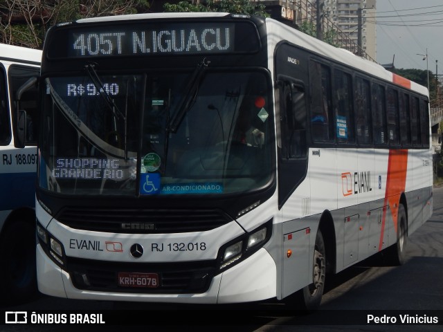 Evanil Transportes e Turismo RJ 132.018 na cidade de Nova Iguaçu, Rio de Janeiro, Brasil, por Pedro Vinicius. Número da foto: #7106682.