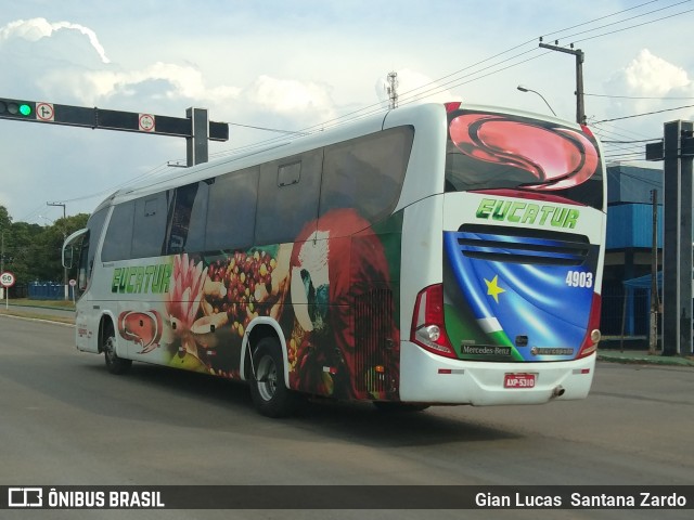 Eucatur - Empresa União Cascavel de Transportes e Turismo 4903 na cidade de Ji-Paraná, Rondônia, Brasil, por Gian Lucas  Santana Zardo. ID da foto: 7108352.