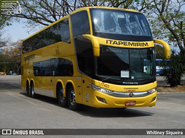 Viação Itapemirim 17403 na cidade de Vitória, Espírito Santo, Brasil, por Whitiney Siqueira. Número da foto: #7107239.